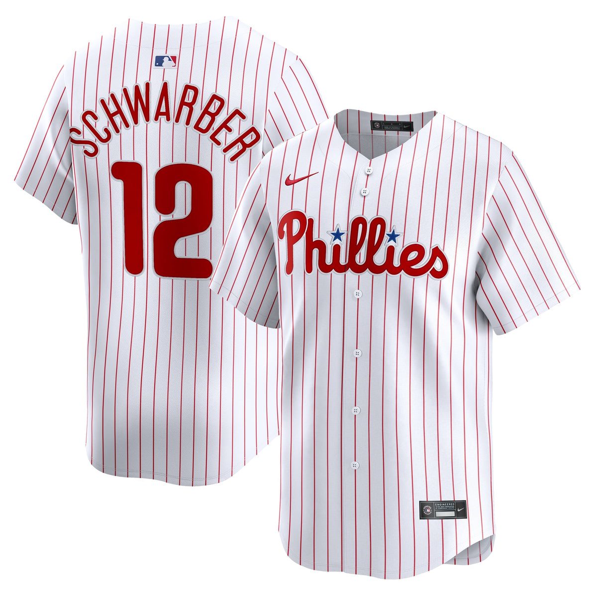 Men's Philadelphia Phillies Kyle Schwarber Nike White Home Limited Player Jersey