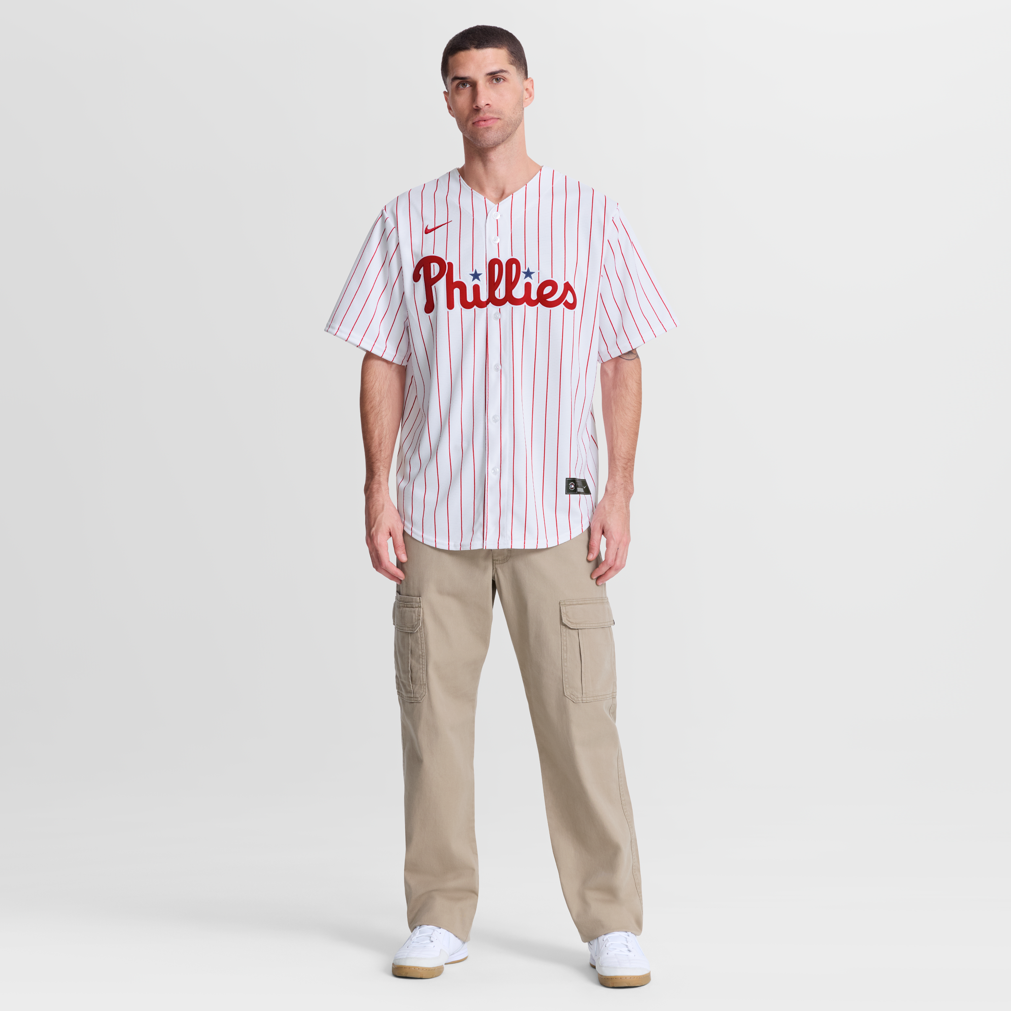 Men's Philadelphia Phillies Kyle Schwarber Nike White Home Replica Jersey - 7