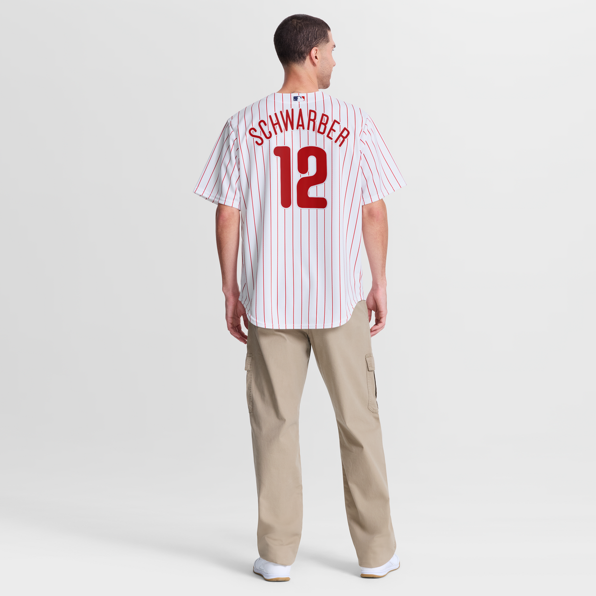 Men's Philadelphia Phillies Kyle Schwarber Nike White Home Replica Jersey - 8