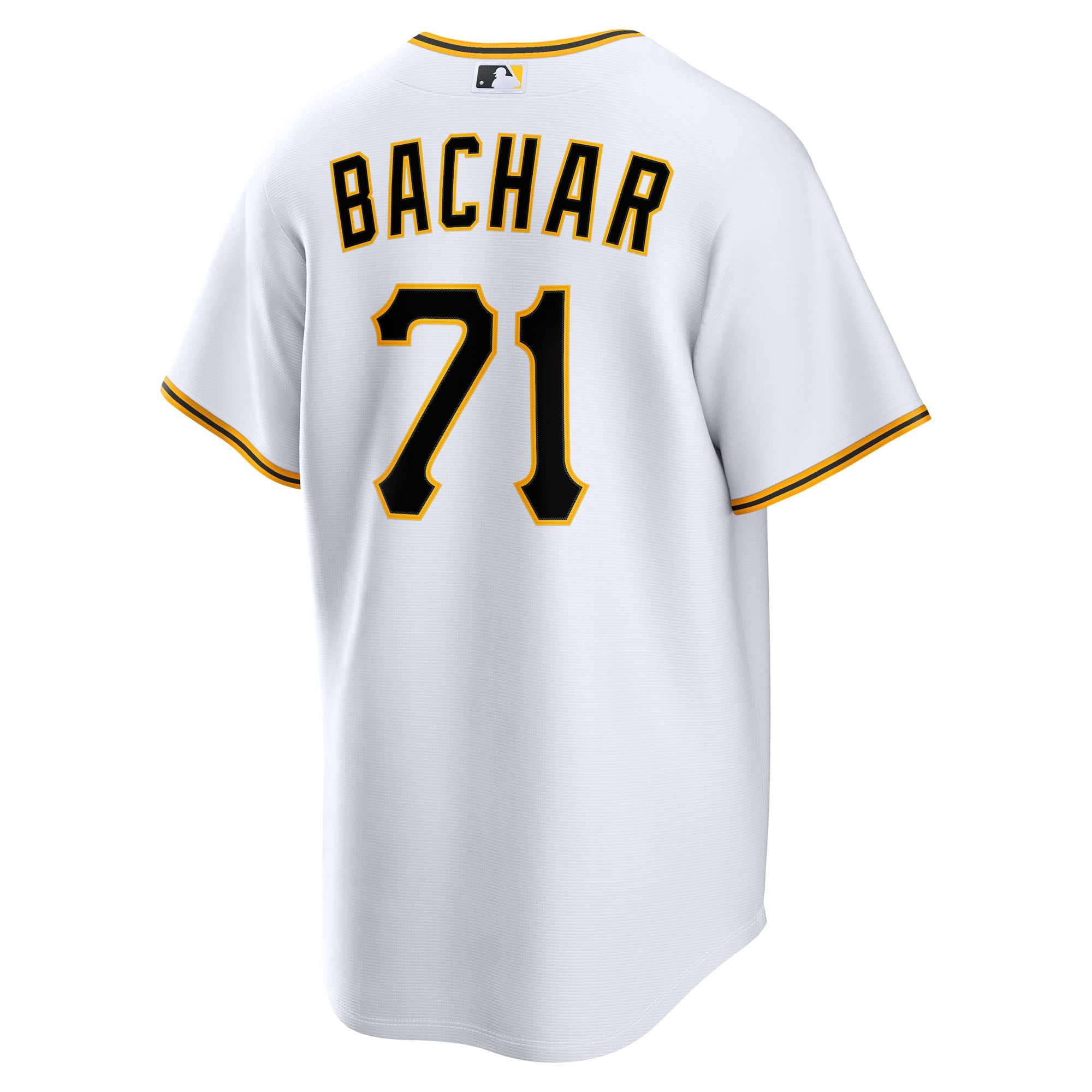 Men's Pittsburgh Pirates Lake Bachar Nike White Home Replica Jersey - 6