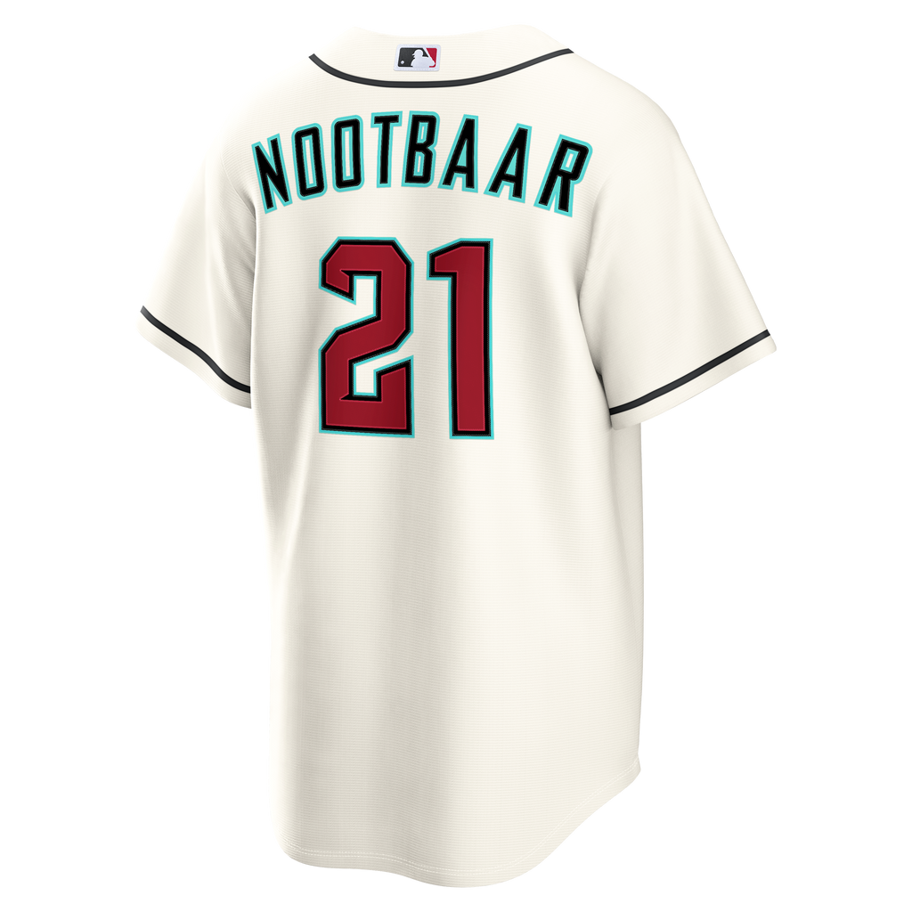 Men's Arizona Diamondbacks Lars Nootbaar Nike Cream Home Replica Jersey - 4