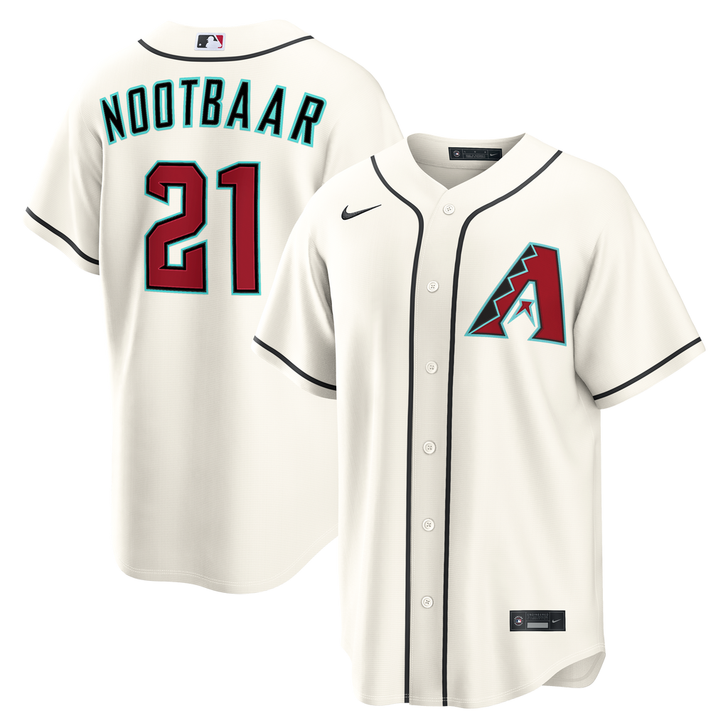Men's Arizona Diamondbacks Lars Nootbaar Nike Cream Home Replica Jersey