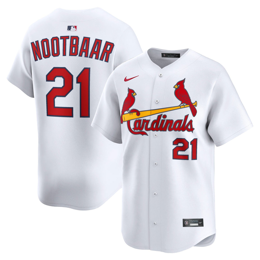 Men's St. Louis Cardinals Lars Nootbaar Nike White Home Limited Player Jersey - 2