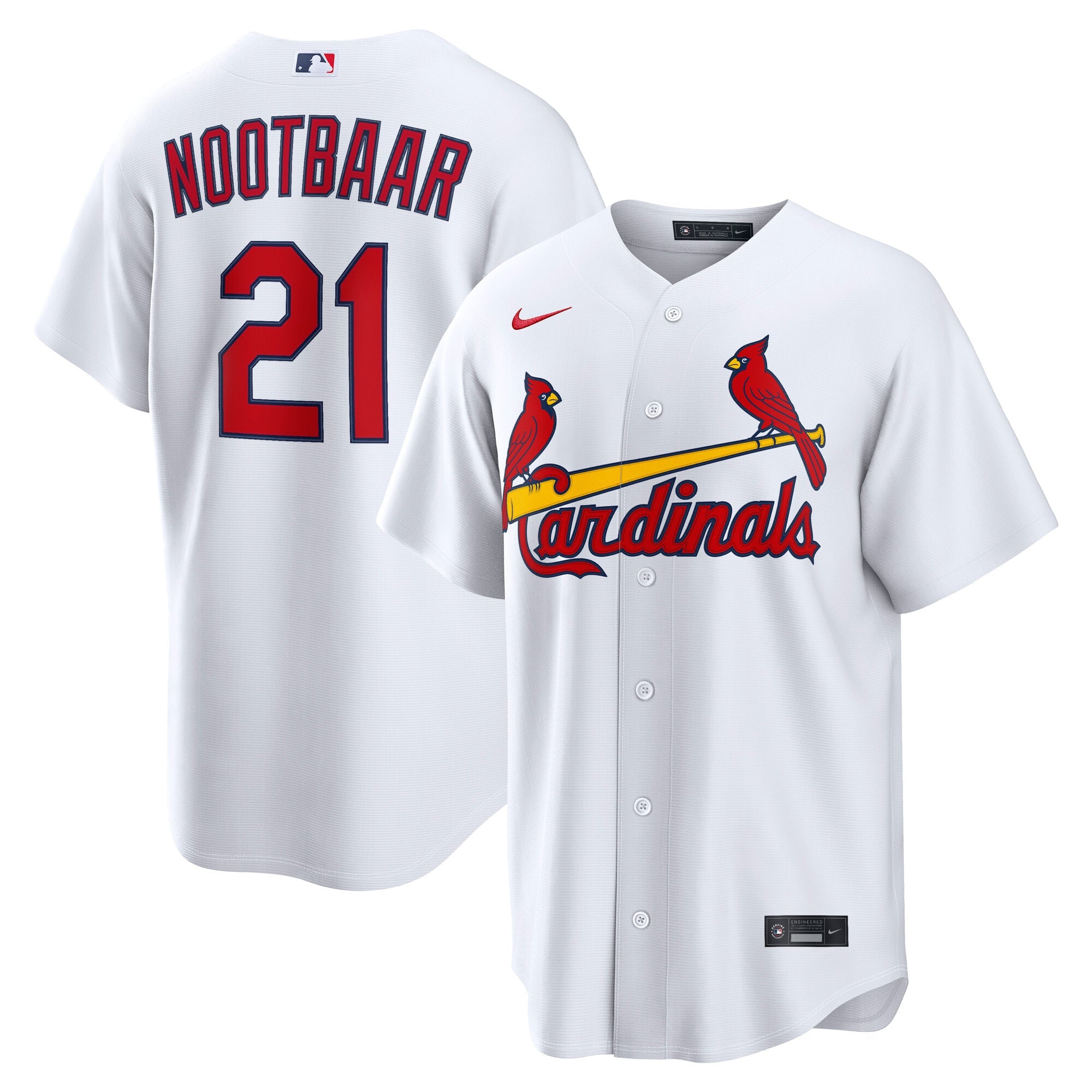 Men's St. Louis Cardinals Lars Nootbaar Nike White Home Replica Jersey
