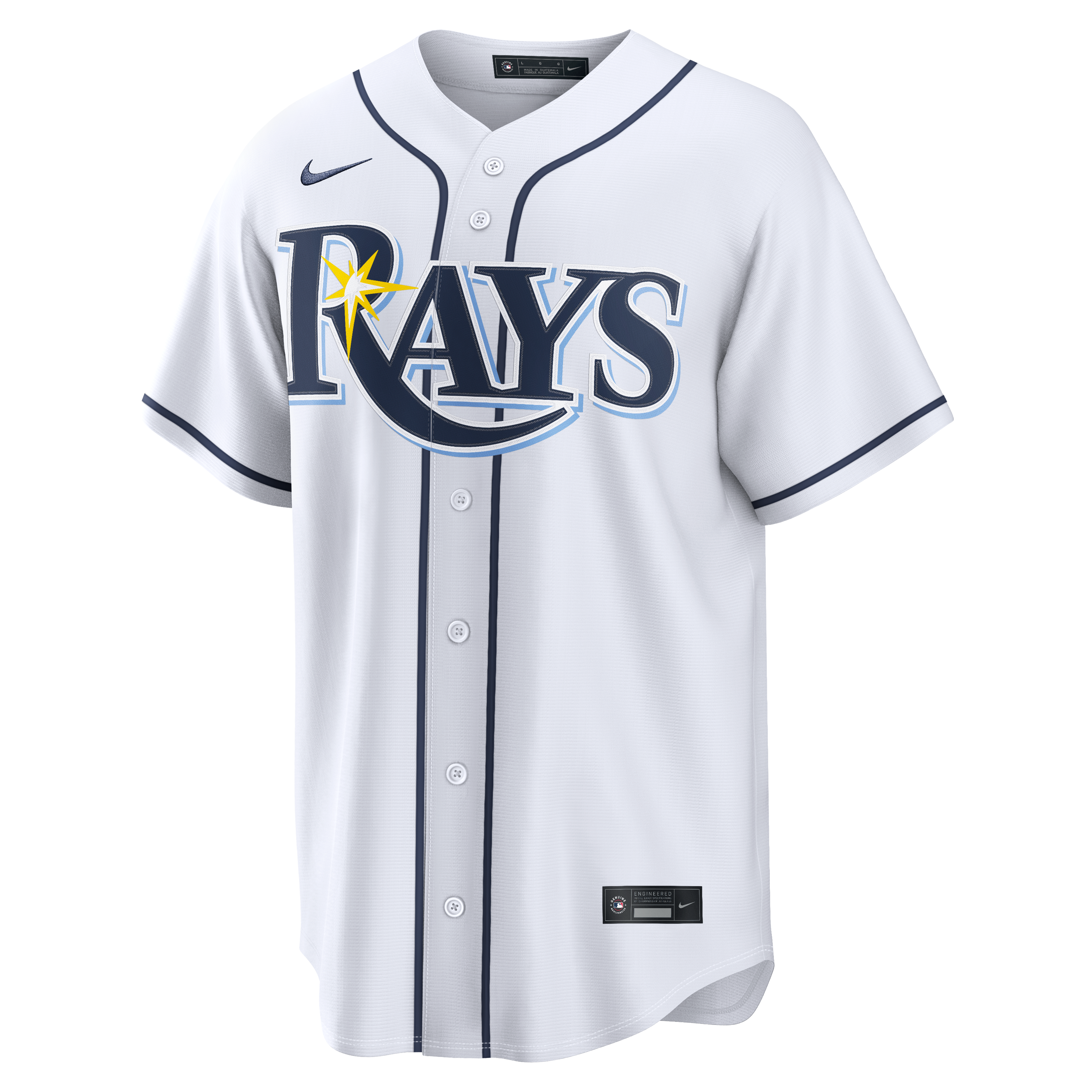 Men's Tampa Bay Rays Liam Hicks Nike White Home Replica Jersey - 3