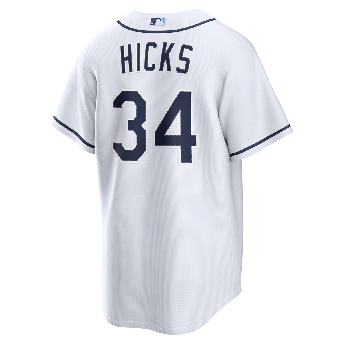 Men's Tampa Bay Rays Liam Hicks Nike White Home Replica Jersey - 4