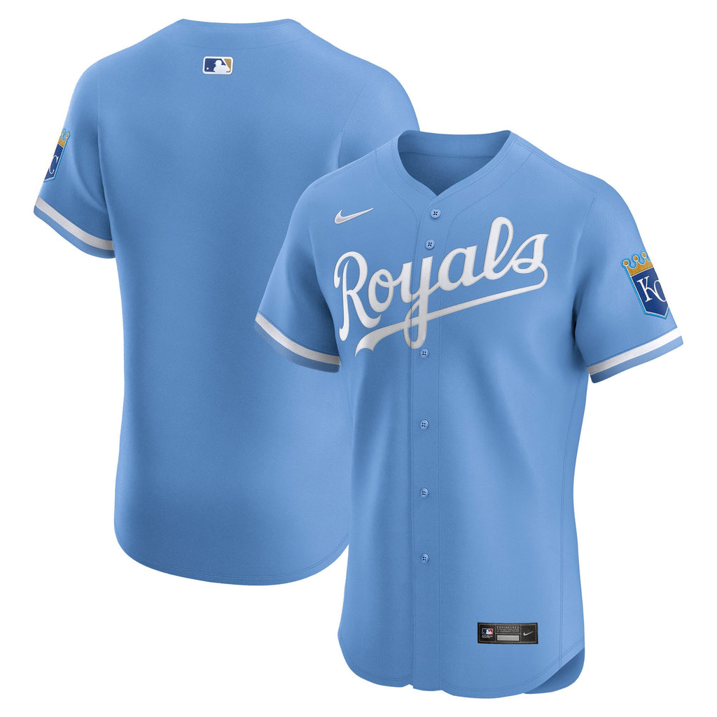 Men's Kansas City Royals Nike Light Blue Alternate Elite Jersey - 2