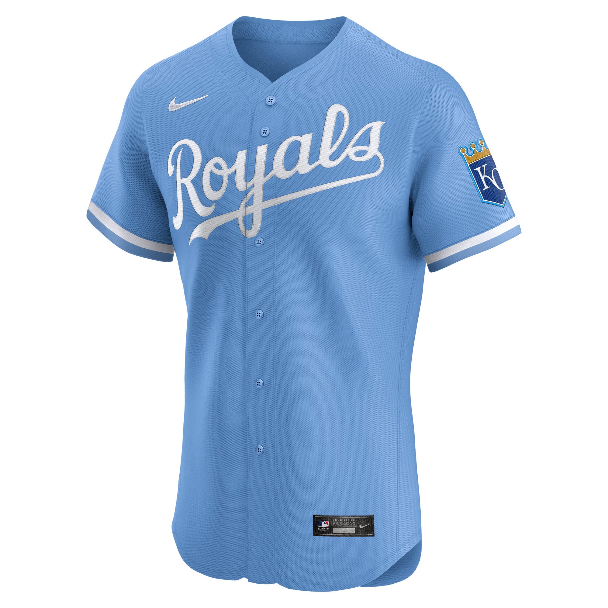 Men's Kansas City Royals Nike Light Blue Alternate Elite Jersey - 3