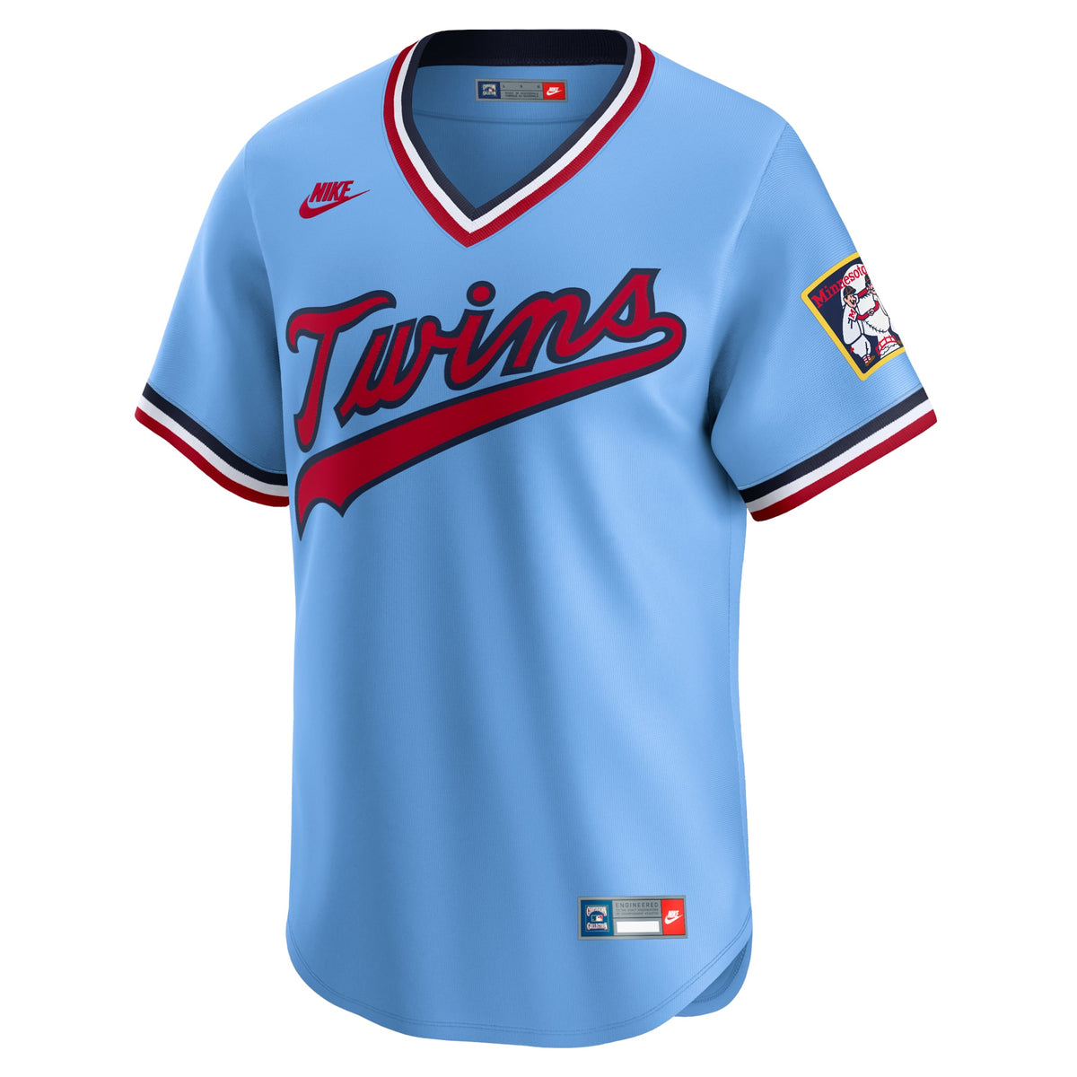 Men's Minnesota Twins Nike Light Blue Cooperstown Collection Limited Jersey - 3