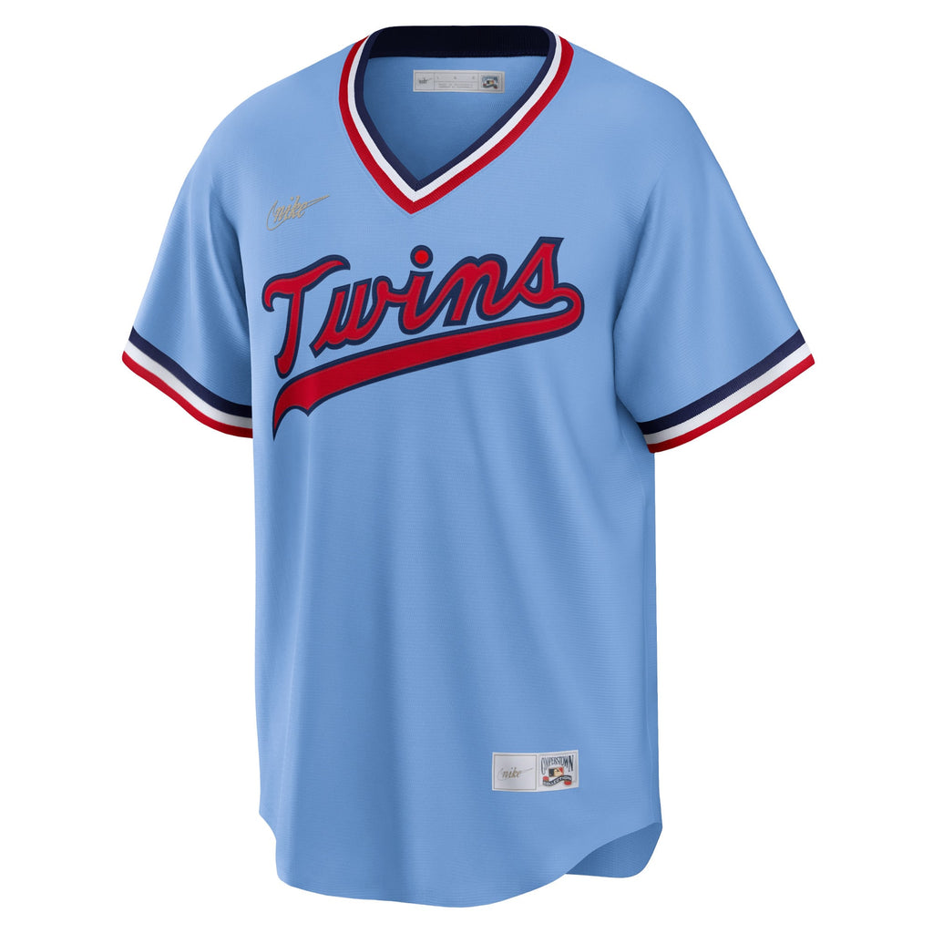 Men's Minnesota Twins Nike Light Blue Road Cooperstown Collection Team Jersey - 3