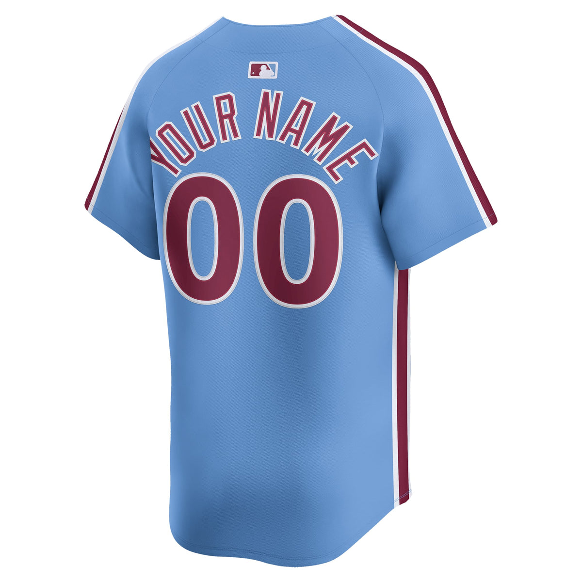 Men's Philadelphia Phillies Nike Light Blue Alternate Limited Custom Jersey - 4