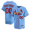 Men's St. Louis Cardinals Nike Light Blue Alternate Limited Custom Jersey
