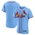 Men's St. Louis Cardinals Nike Light Blue Alternate Sponsor Patch Authentic Jersey