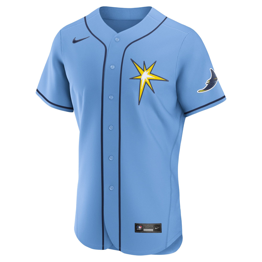 Men's Tampa Bay Rays Nike Light Blue Alternate Authentic Jersey - 3