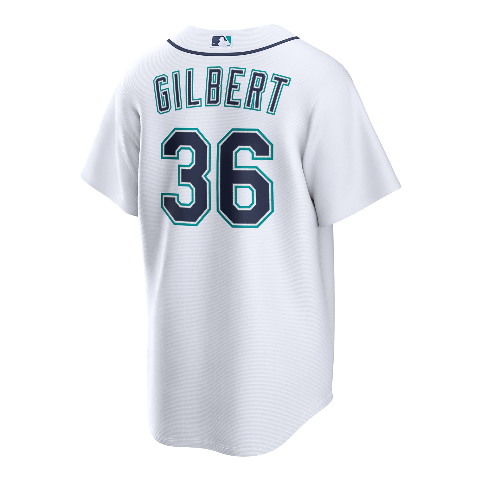 Men's Seattle Mariners Logan Gilbert Nike White Home Replica Jersey - 4