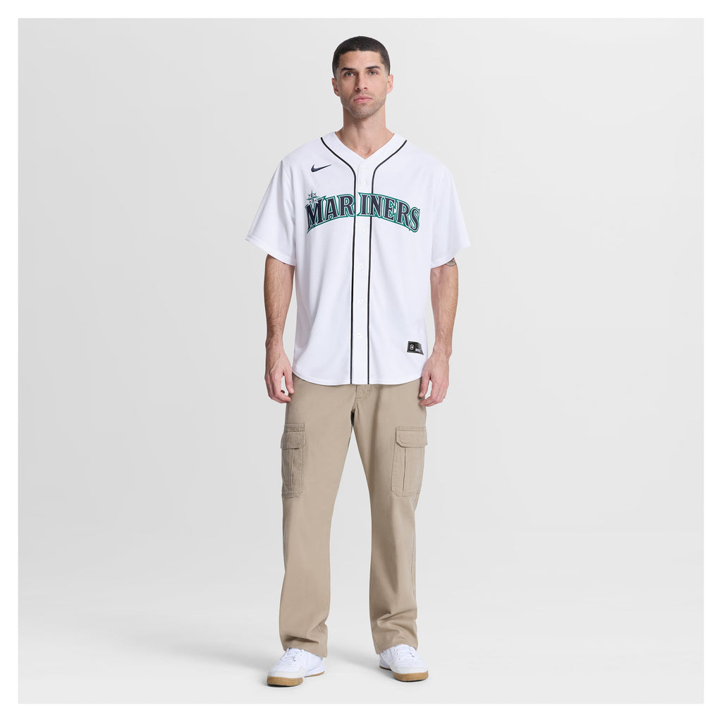 Men's Seattle Mariners Logan Gilbert Nike White Home Replica Jersey - 5