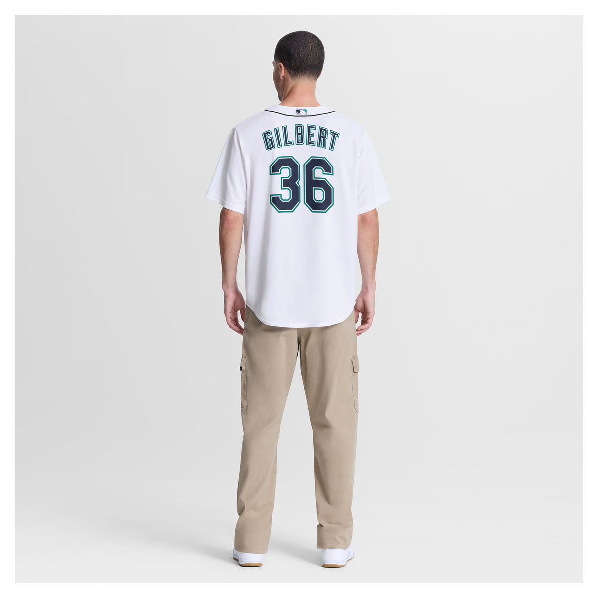 Men's Seattle Mariners Logan Gilbert Nike White Home Replica Jersey - 6