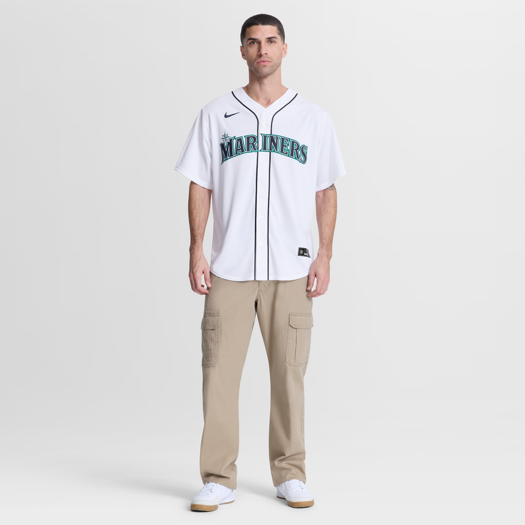 Men's Seattle Mariners Logan Gilbert Nike White Home Replica Jersey - 7