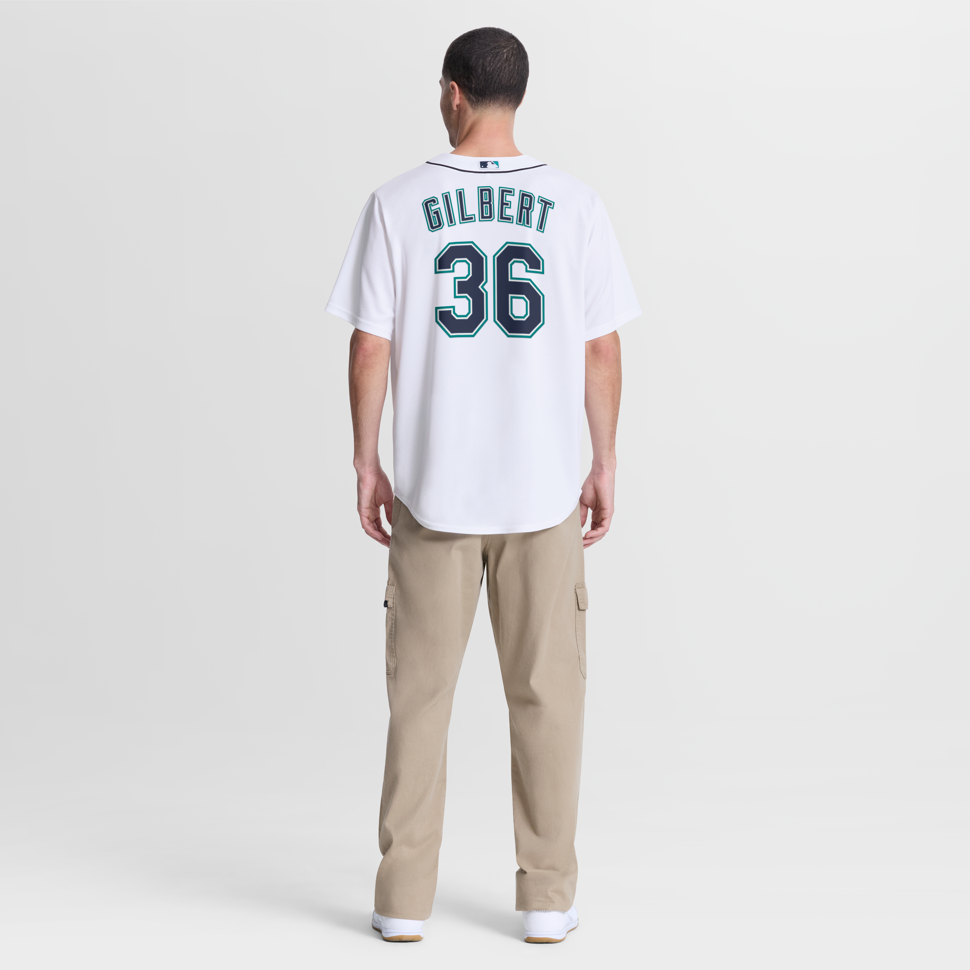 Men's Seattle Mariners Logan Gilbert Nike White Home Replica Jersey - 8