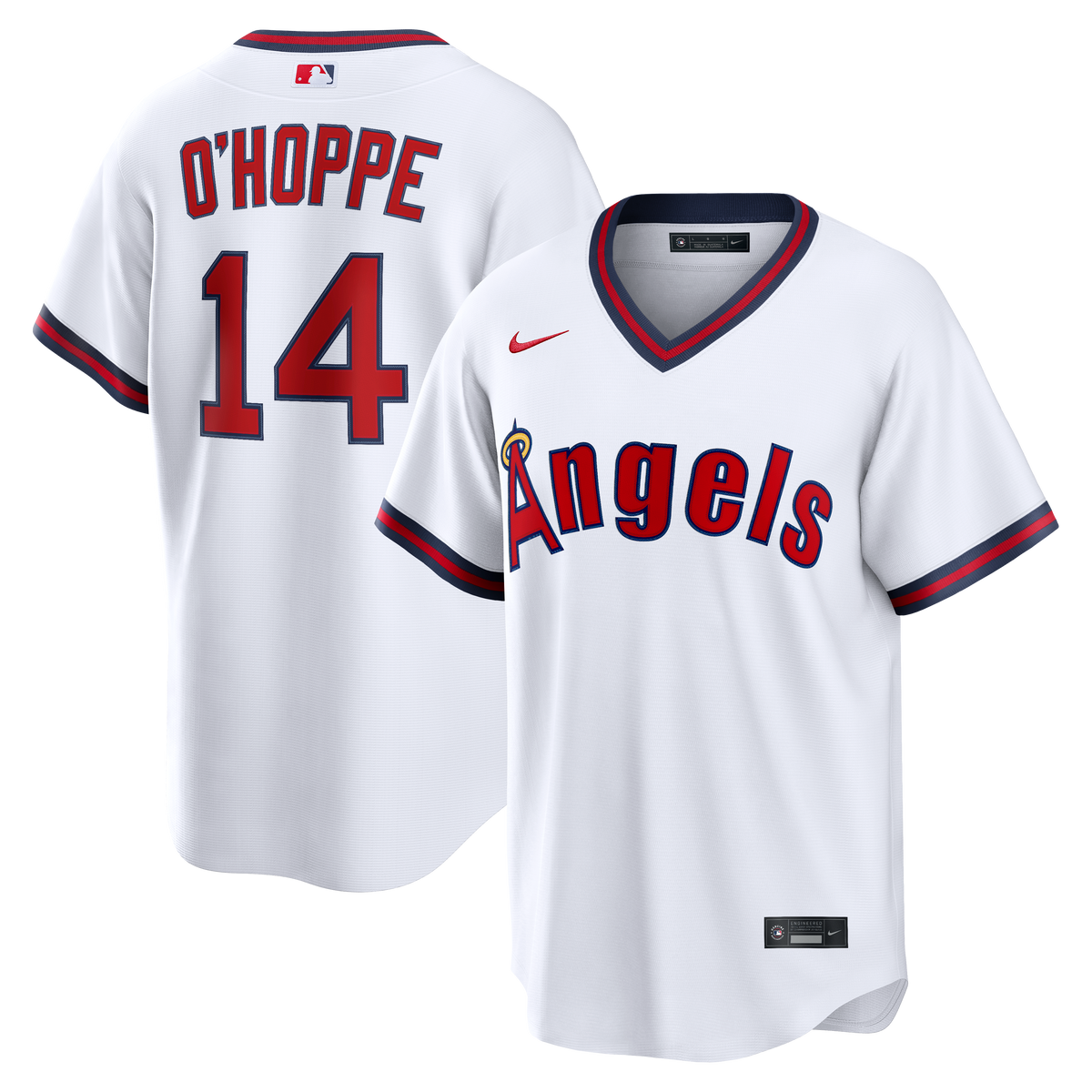 Men's Los Angeles Angels Logan O'Hoppe Nike White Alternate Replica Jersey - 2