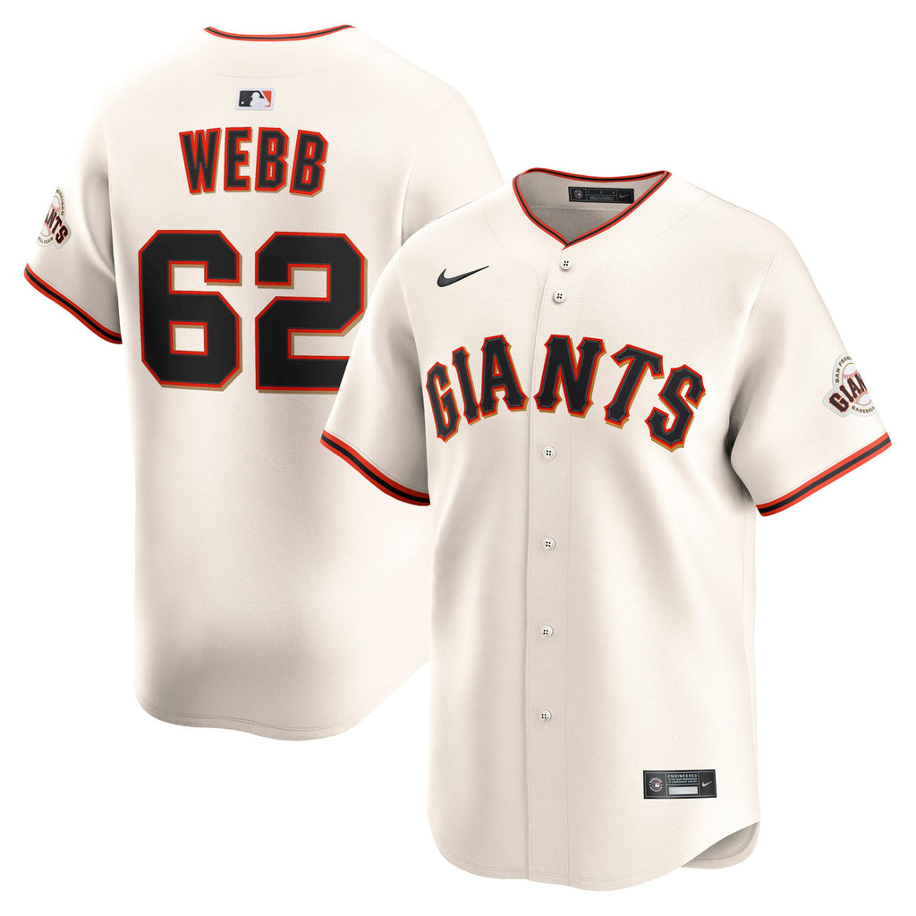 Men's San Francisco Giants Logan Webb Nike Cream Home Limited Player Jersey - 2