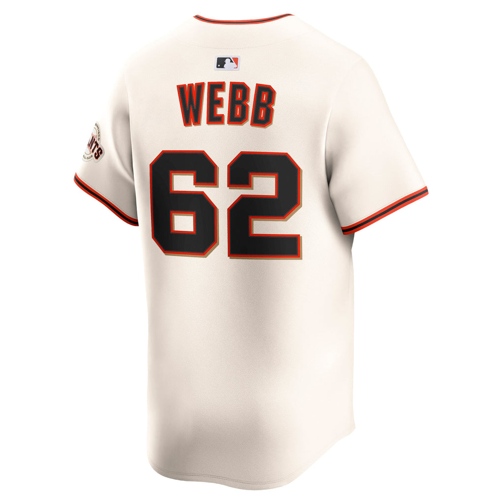 Men's San Francisco Giants Logan Webb Nike Cream Home Limited Player Jersey - 4
