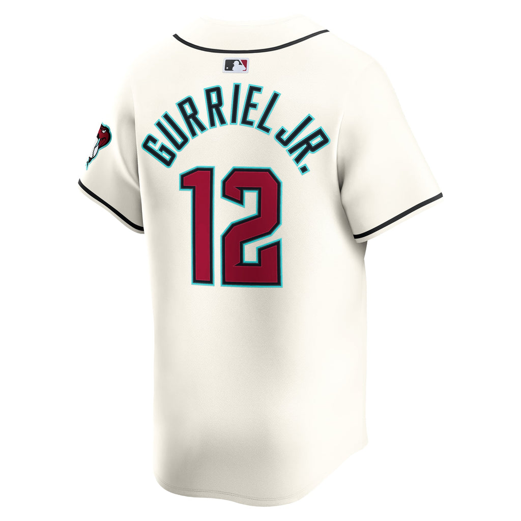 Men's Arizona Diamondbacks Lourdes Gurriel Jr. Nike Cream Home Limited Player Jersey - 4