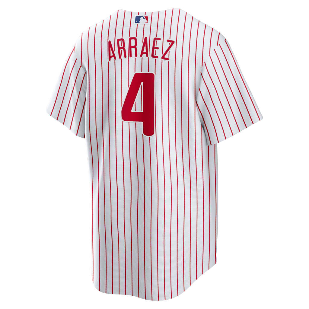 Men's Philadelphia Phillies Luis Arraez Nike White Home Replica Jersey - 4