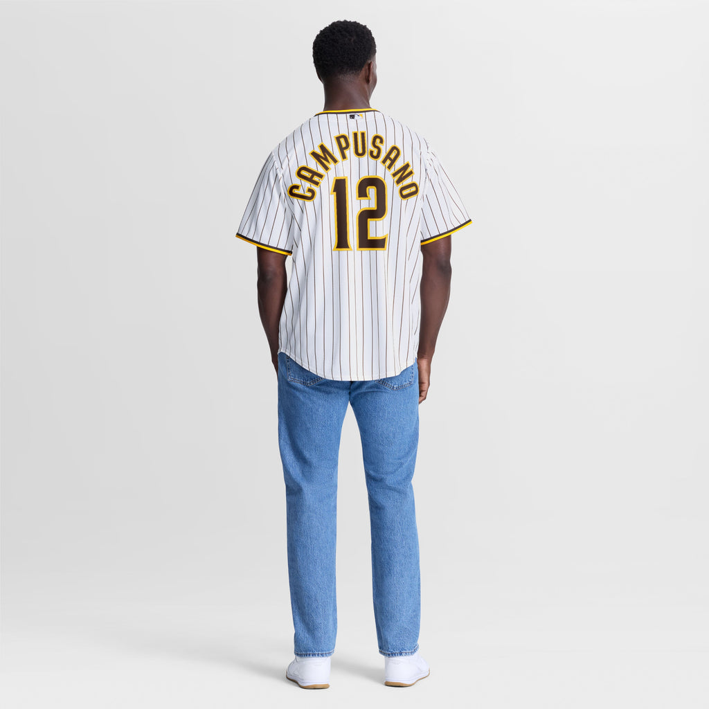 Men's San Diego Padres Luis Campusano Nike White Home Replica Jersey - 6