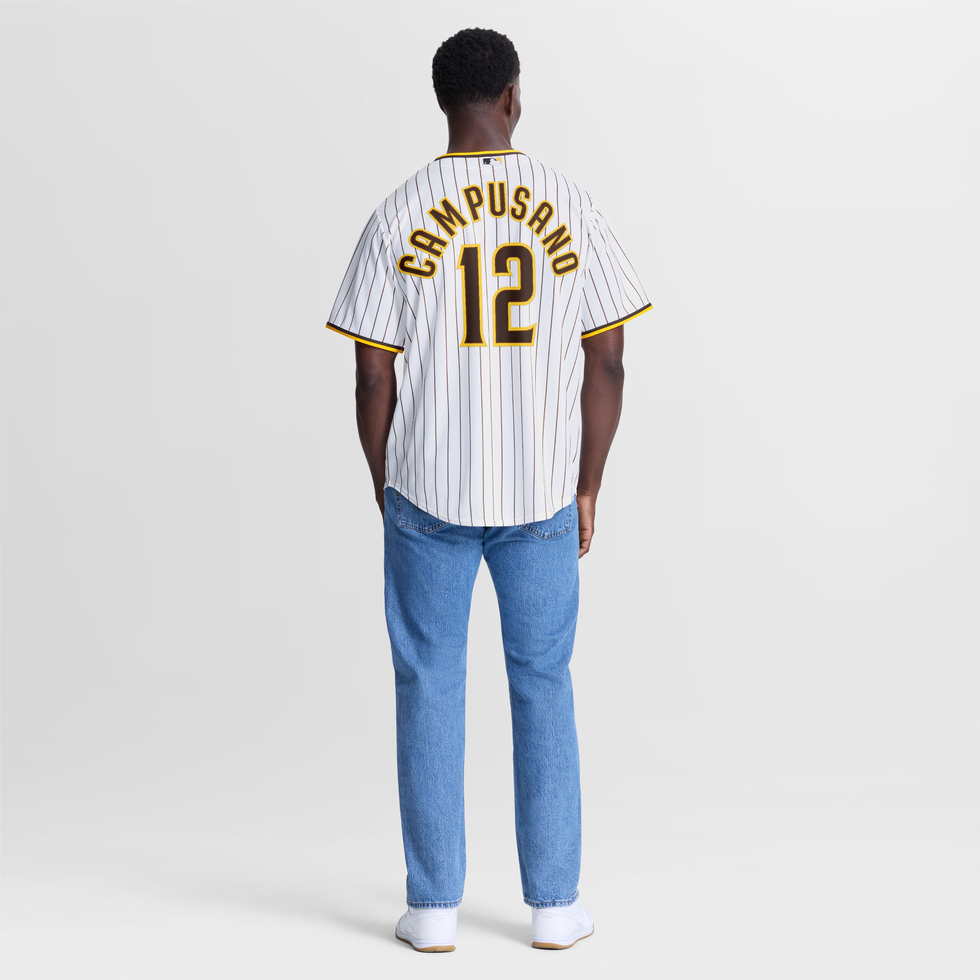 Men's San Diego Padres Luis Campusano Nike White Home Replica Jersey - 6
