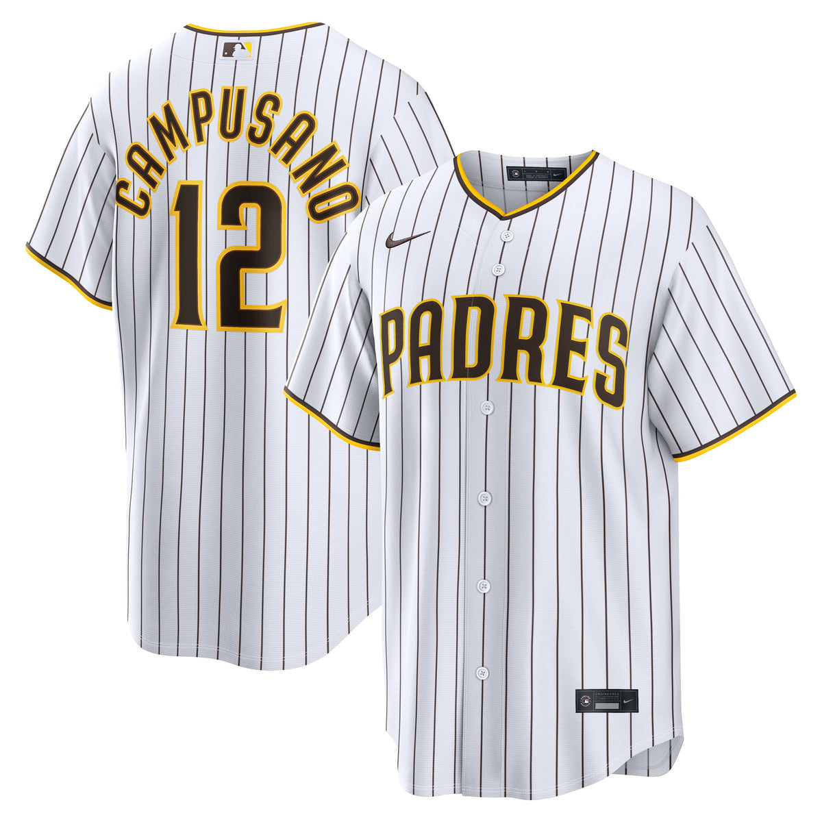 Men's San Diego Padres Luis Campusano Nike White Home Replica Jersey