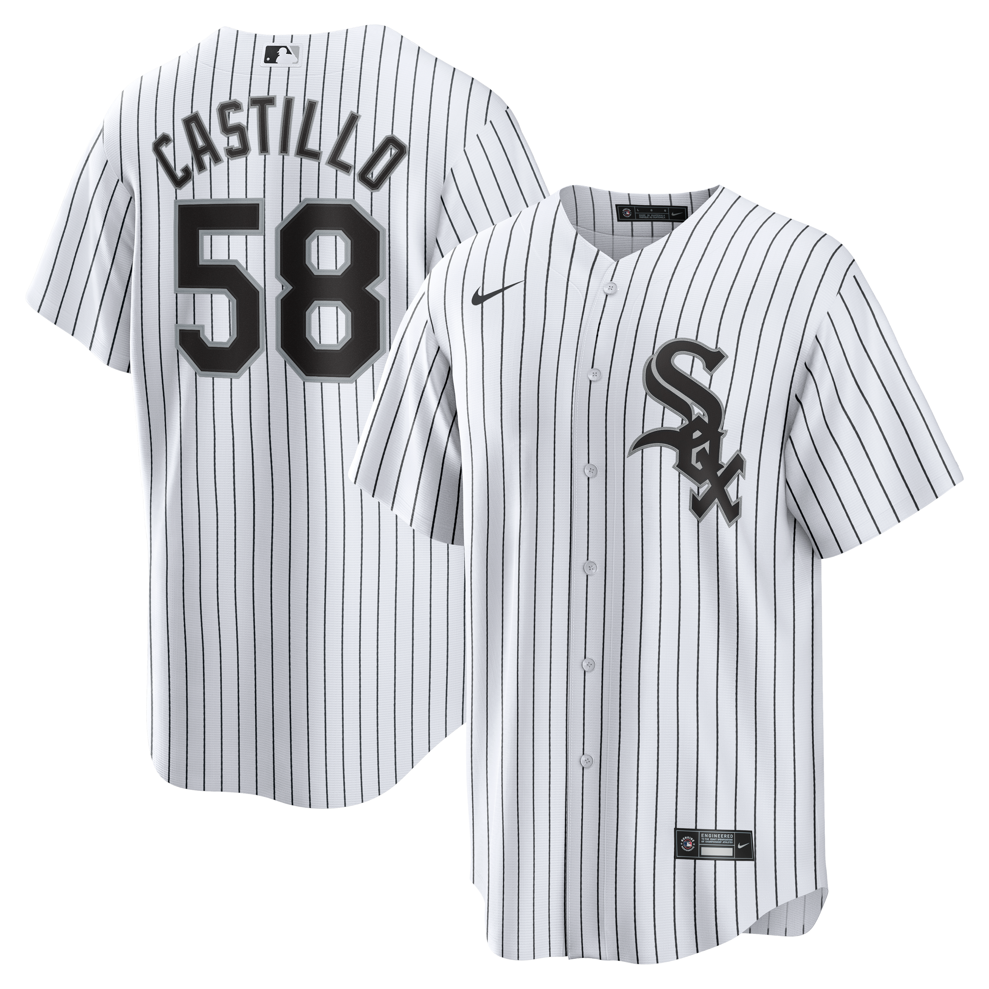 Men's Chicago White Sox Luis Castillo Nike White Home Replica Jersey - 2