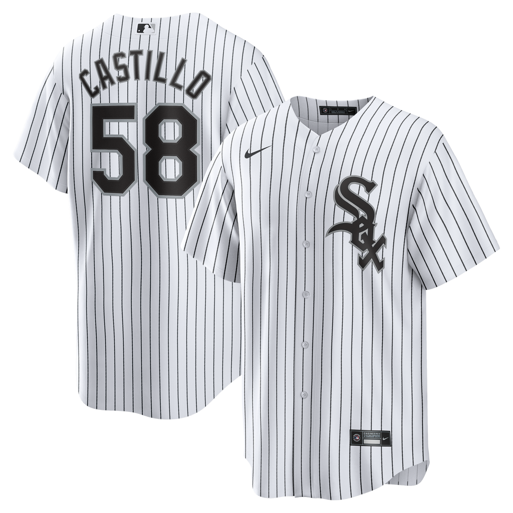 Men's Chicago White Sox Luis Castillo Nike White Home Replica Jersey