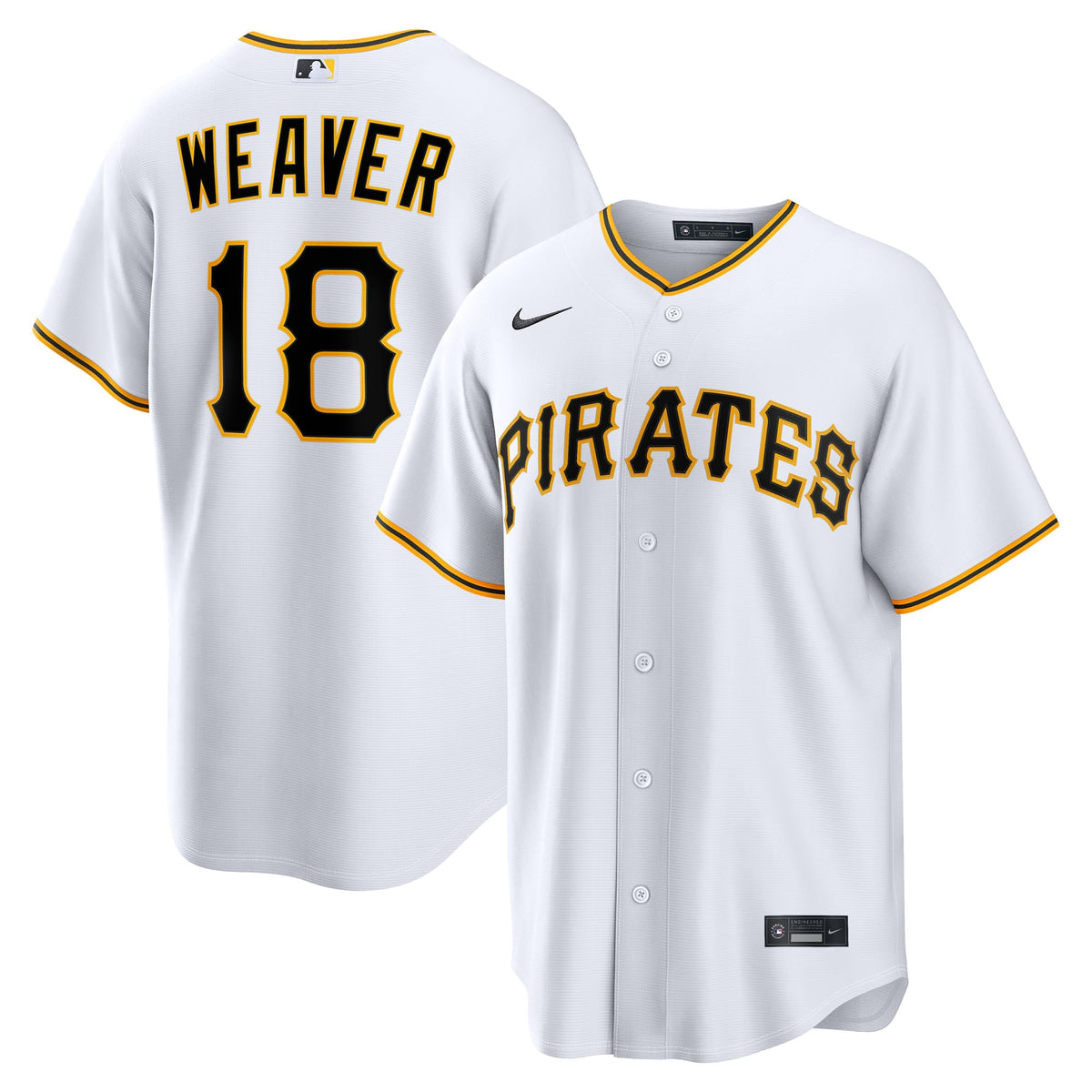 Men's Pittsburgh Pirates Luke Weaver Nike White Home Replica Jersey