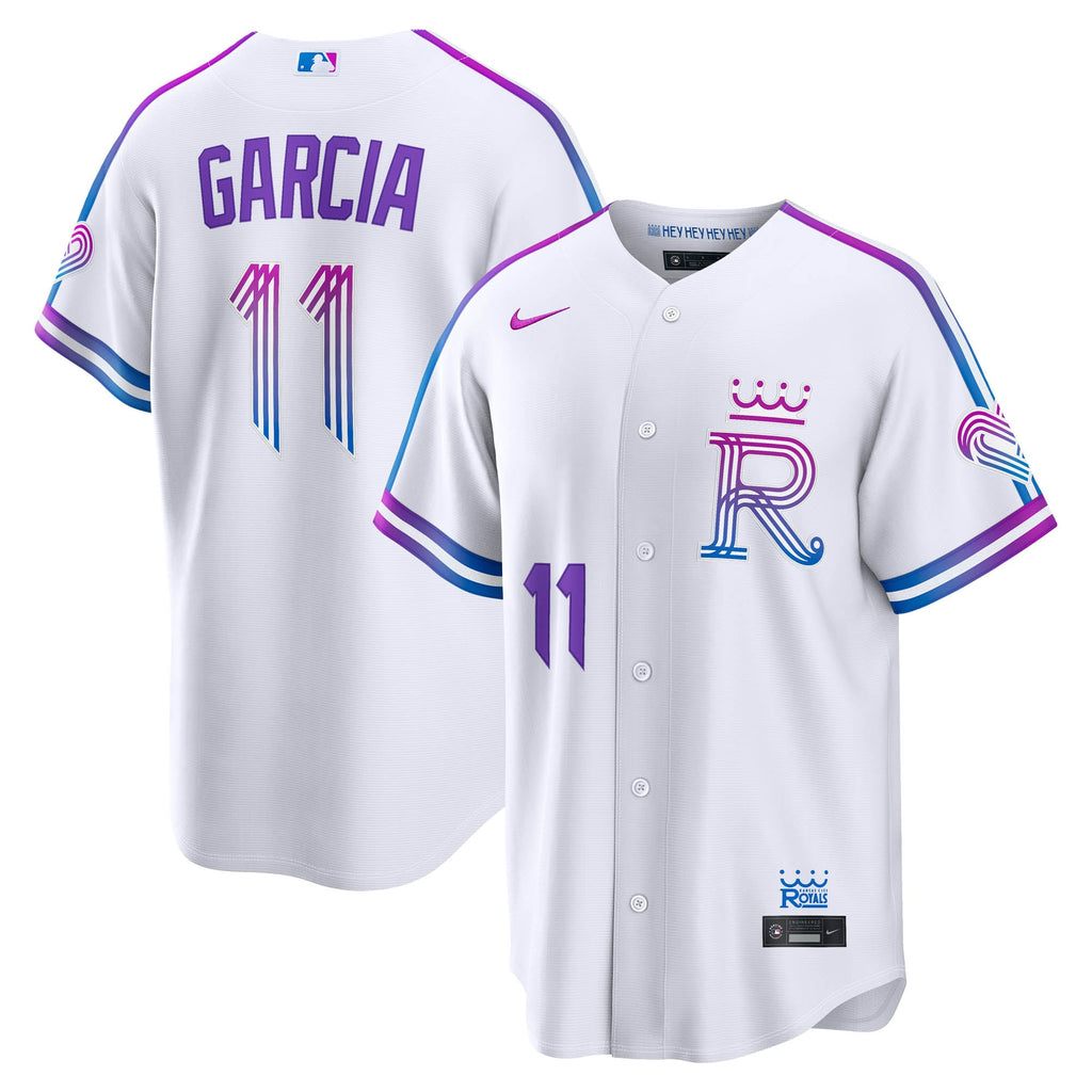 Men's Kansas City Royals Maikel Garcia Nike White 2026 City Connect Stadium Jersey - 2