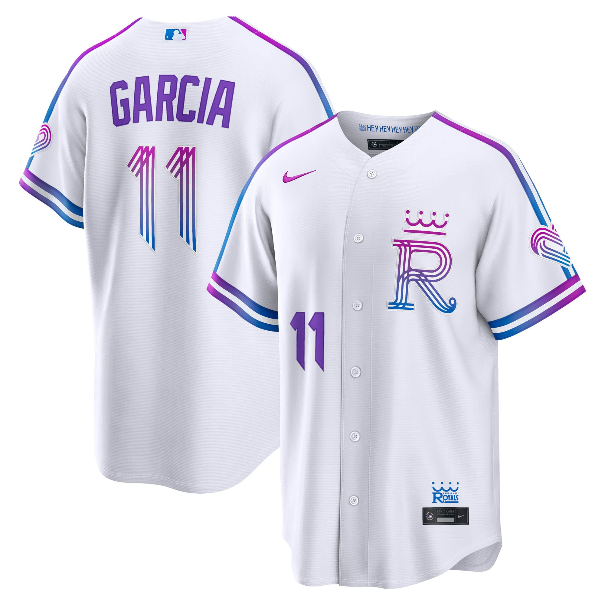 Men's Kansas City Royals Maikel Garcia Nike White 2026 City Connect Stadium Jersey - 2