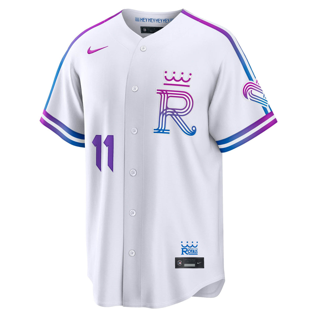 Men's Kansas City Royals Maikel Garcia Nike White 2026 City Connect Stadium Jersey - 3
