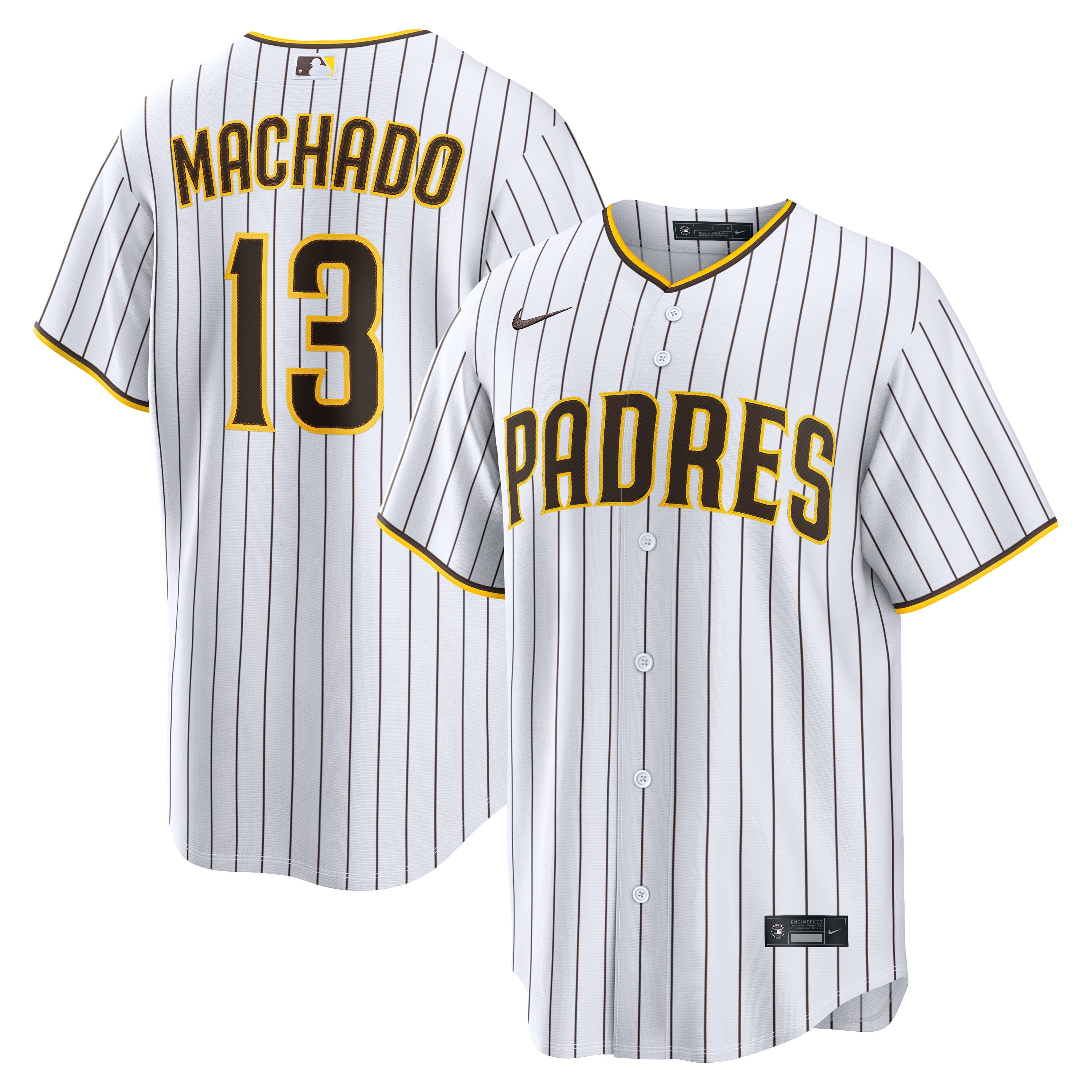 Men's San Diego Padres Manny Machado Nike White Home Replica Player Jersey