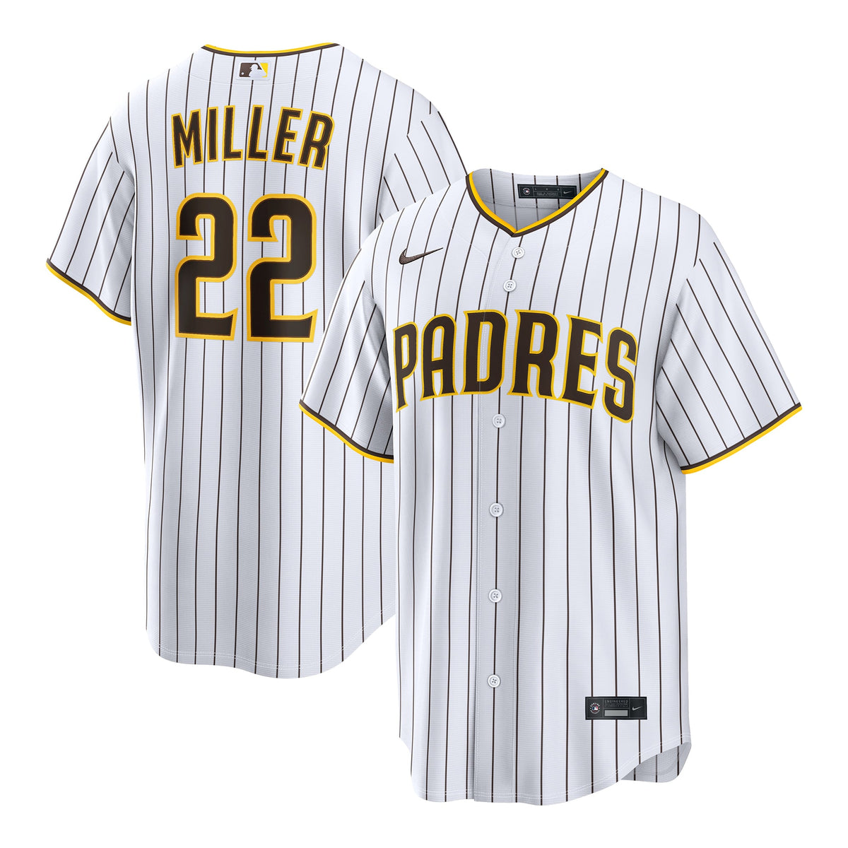 Men's San Diego Padres Mason Miller Nike White Home Replica Jersey - 2