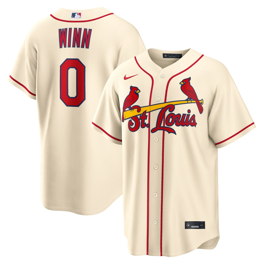 Men's St. Louis Cardinals Masyn Winn Nike Cream Alternate Replica Jersey - 2
