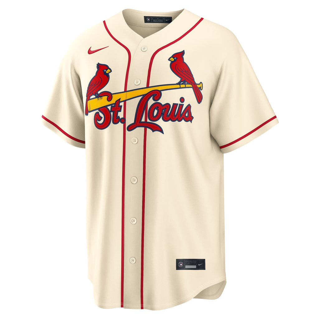 Men's St. Louis Cardinals Masyn Winn Nike Cream Alternate Replica Jersey - 3