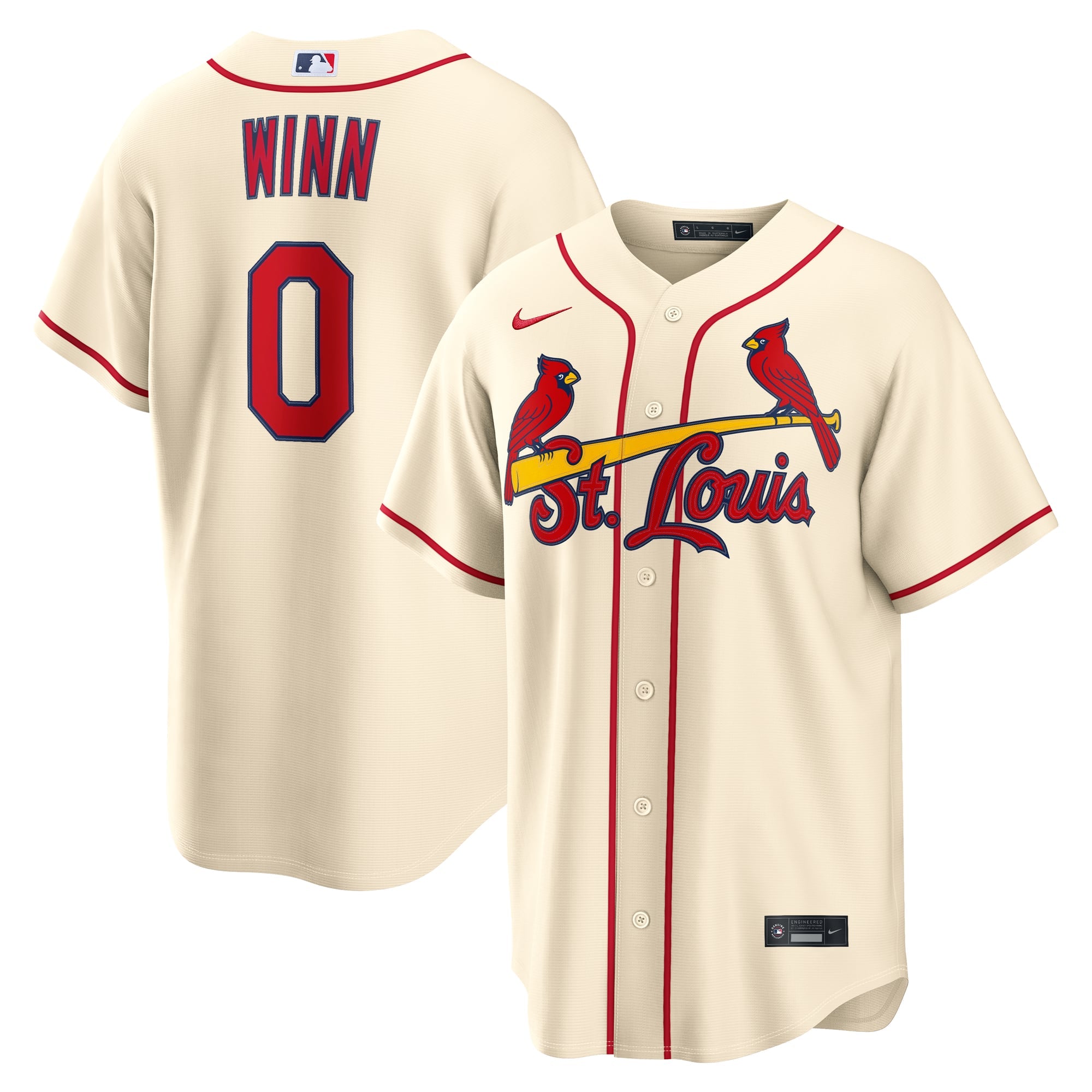 Men's St. Louis Cardinals Masyn Winn Nike Cream Alternate Replica Jersey
