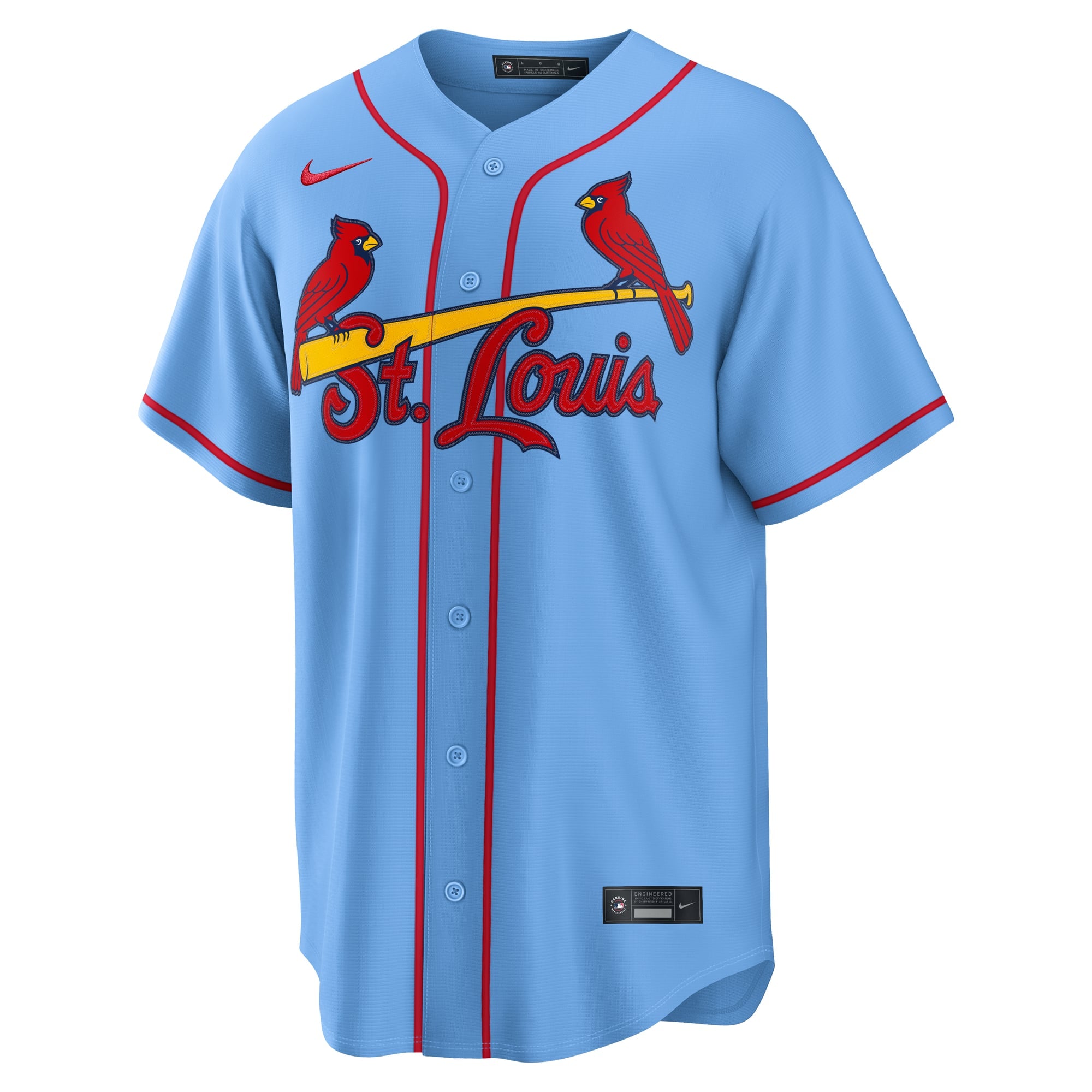 Men's St. Louis Cardinals Masyn Winn Nike Light Blue Alternate Replica Jersey - 3
