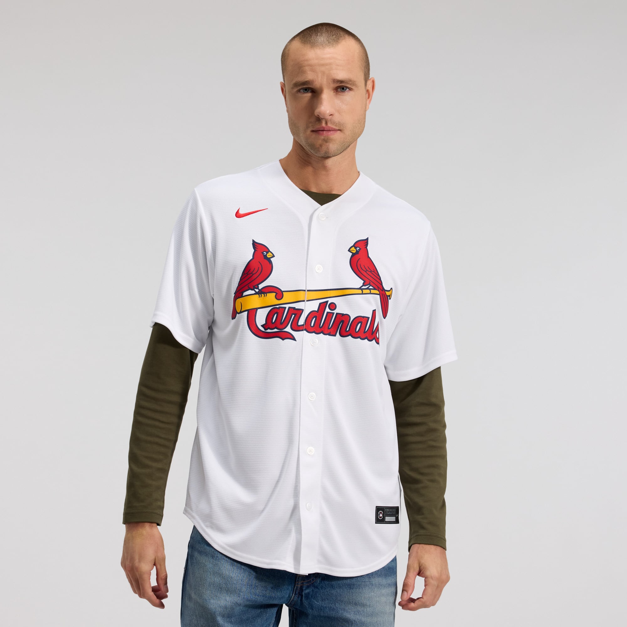 Men's St. Louis Cardinals Masyn Winn Nike White Home Replica Jersey - 3