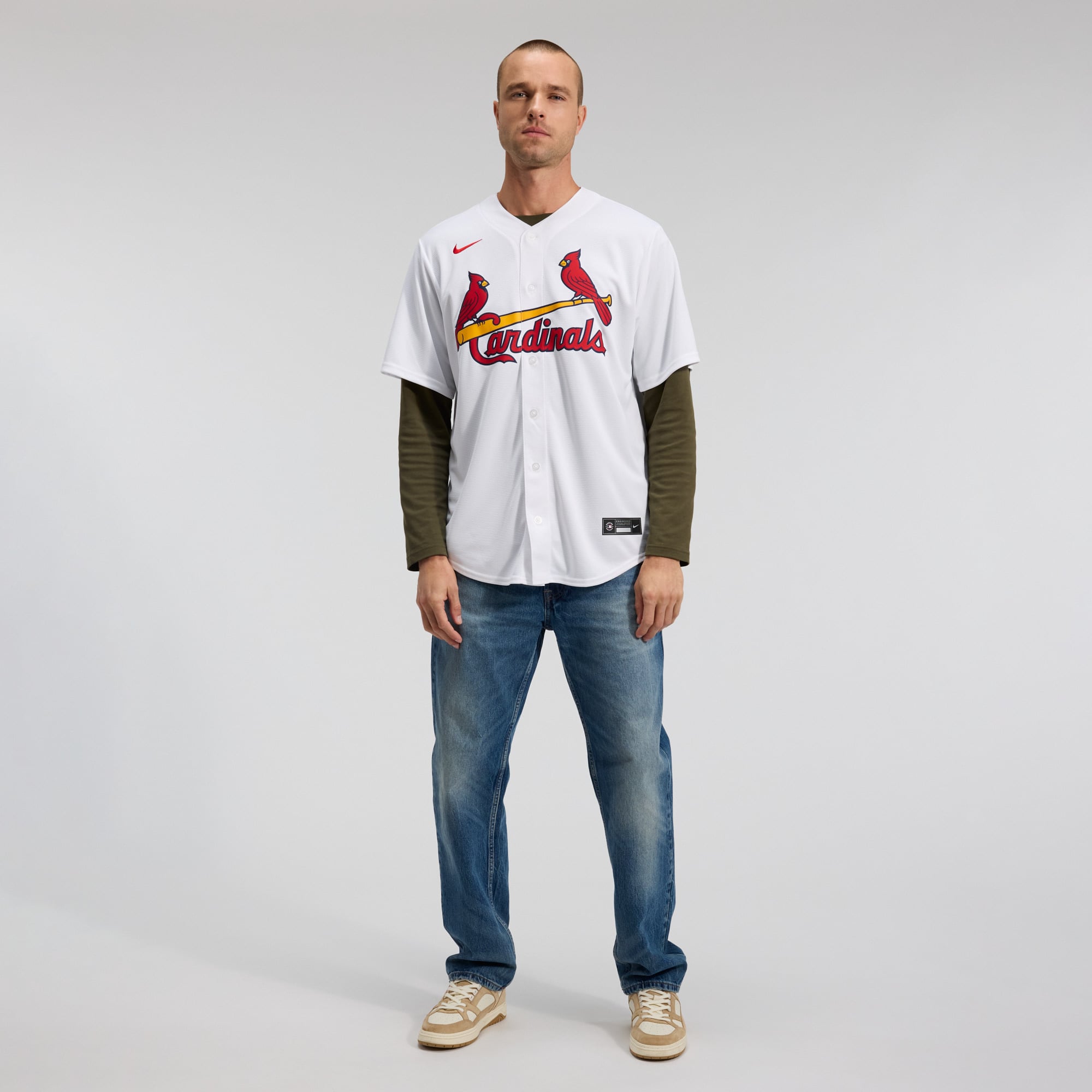 Men's St. Louis Cardinals Masyn Winn Nike White Home Replica Jersey - 5