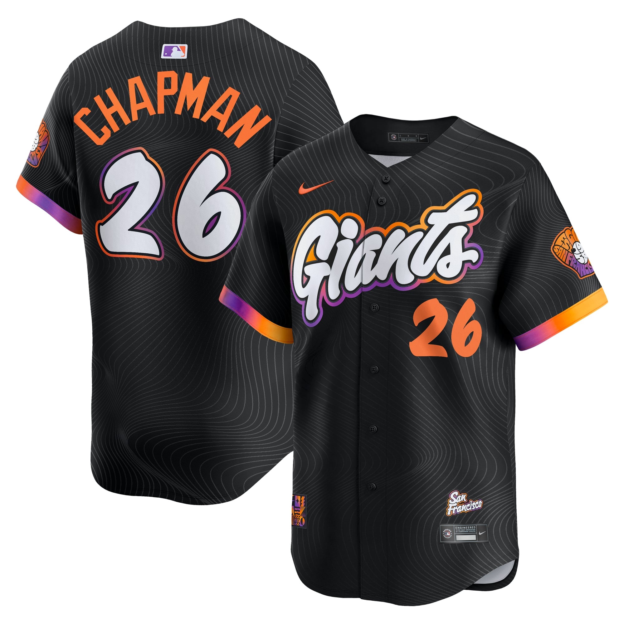Men's San Francisco Giants Matt Chapman Nike Anthracite 2025 City Connect Limited Jersey - 2