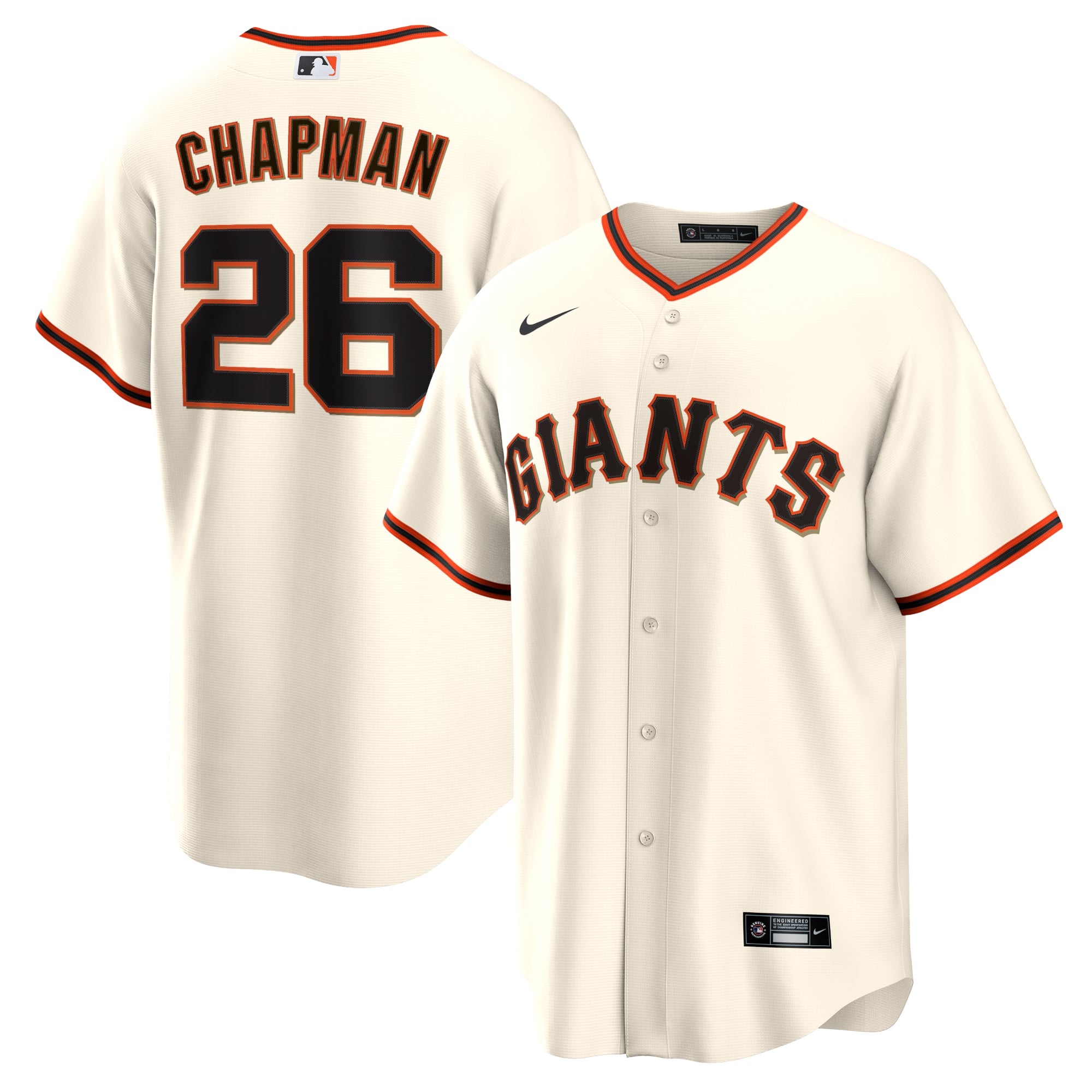 Men's San Francisco Giants Matt Chapman Nike Cream Home Replica Jersey - 2