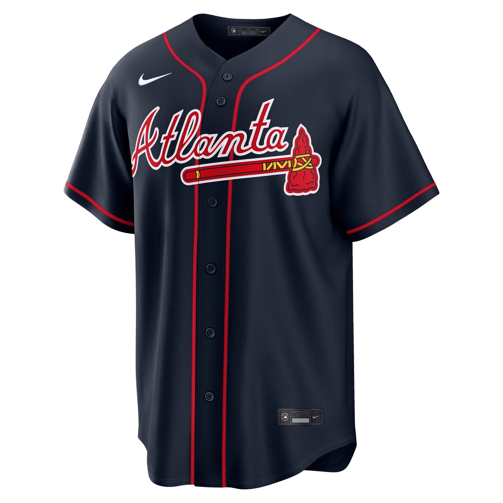 Men's Atlanta Braves Matt Olson Nike Navy Alternate Replica Jersey - 3