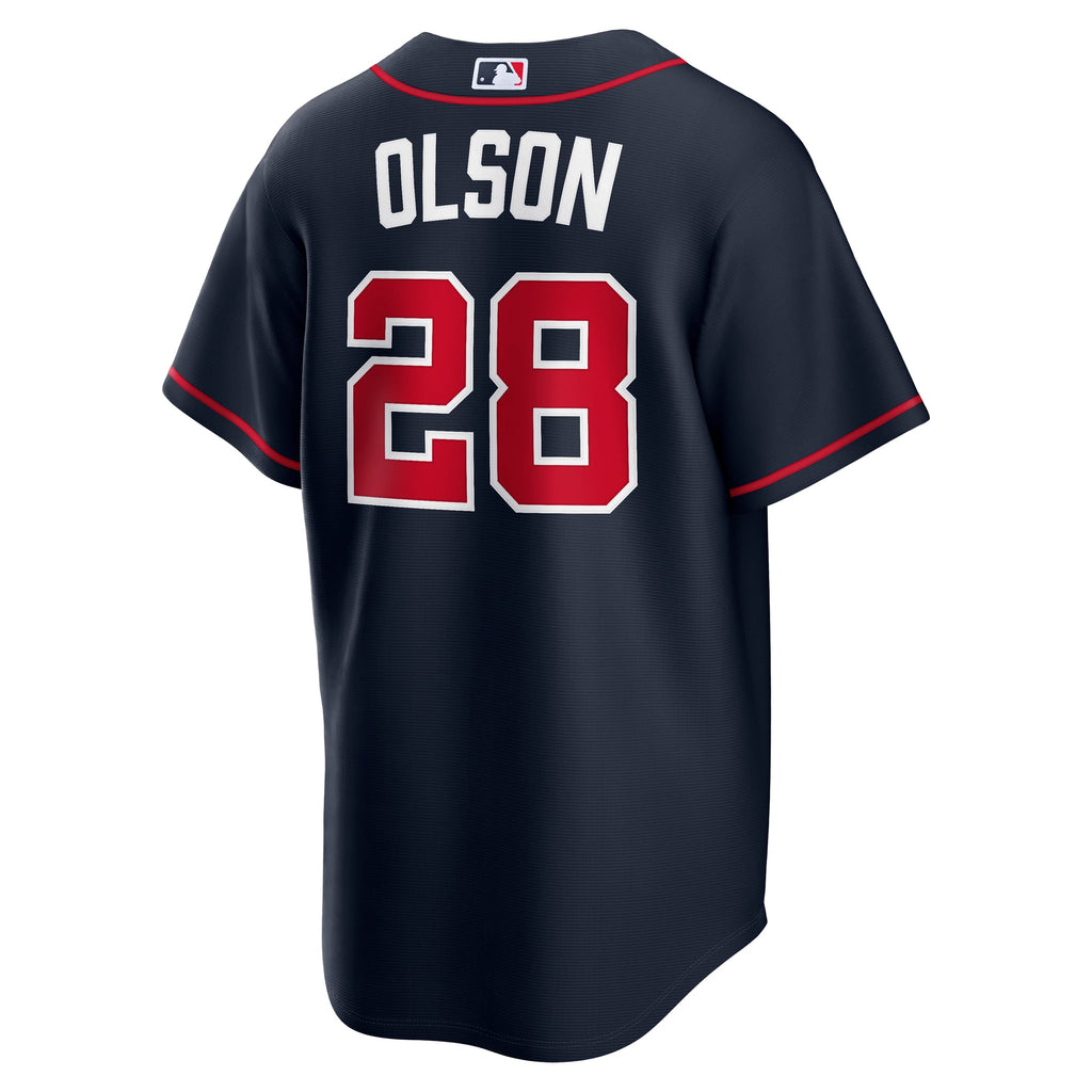 Men's Atlanta Braves Matt Olson Nike Navy Alternate Replica Jersey - 4