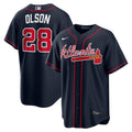 Men's Atlanta Braves Matt Olson Nike Navy Alternate Replica Jersey